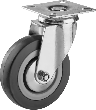 Колеса поворотные из литой резины с полипропиленовым диском серия МАСТЕР купить в Надыме