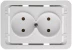 Розетка СВЕТОЗАР "ГАММА" двойная, цвет белый, 16А/~250В SV-54102-W купить в Надыме