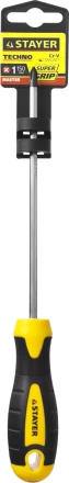 Отвертка STAYER "MASTER" "ТECHNO", двухкомпонентная рукоятка, магнитный наконечник, Cr-V, PH1x150мм 2508-1-15_z02 купить в Надыме