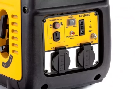 Генератор инверторный GT-2200iS, 2.2 кВт, 230 В, бак 4 л, закрытый корпус, ручной старт Denzel 94702 купить в Надыме