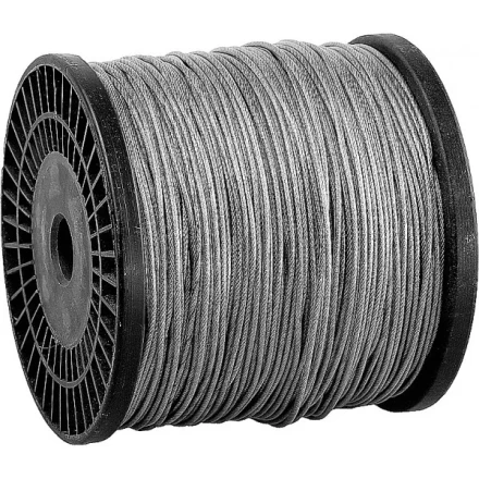 Трос стальной ЗУБР "ПРОФЕССИОНАЛ", оцинкованный, DIN 3055, в оплетке ПВХ, d=6/8 мм, L=100 м 4-304120-06-08 купить в Надыме