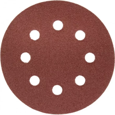 Круг шлифовальный ЗУБР "МАСТЕР" универсальный, из абразивной бумаги на велкро основе, 8 отверстий, Р80, 125мм, 5шт 35562-125-080 купить в Надыме