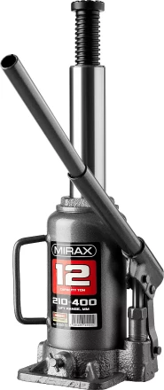 Домкрат гидравлический бутылочный, 12т, 210-400 мм, MIRAX 43260-12 43260-12 купить в Надыме