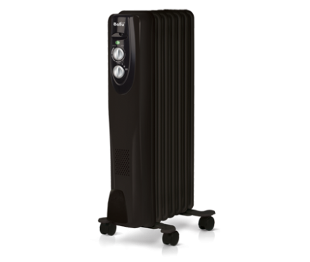 Маслянный радиатор обогреватель электрический BALLU Classic black BOH/CL-07BRN 1500 купить в Надыме