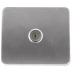 Розетка СВЕТОЗАР "ГАММА" телевизионная, без вставки и рамки, цвет светло-серый металлик SV-54115-SM купить в Надыме