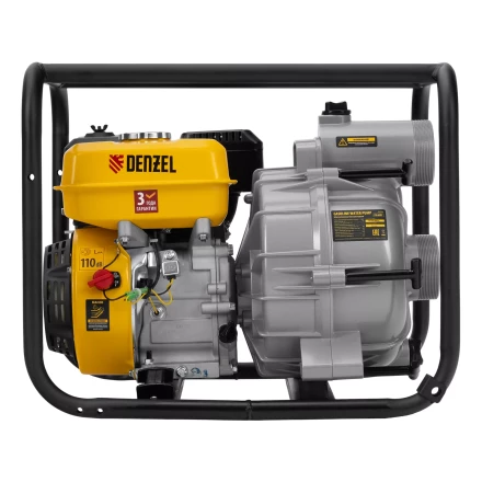 Мотопомпа бензиновая для грязной воды Denzel PX-80D7 99206, 7 л.с., 3", 1300 л/мин, глуб 8 м,напор 30 м купить в Надыме