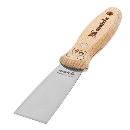 Шпательная лопатка из нержавеющей стали, 40 мм, буковая рукоятка, EFP Matrix 85610 купить в Надыме