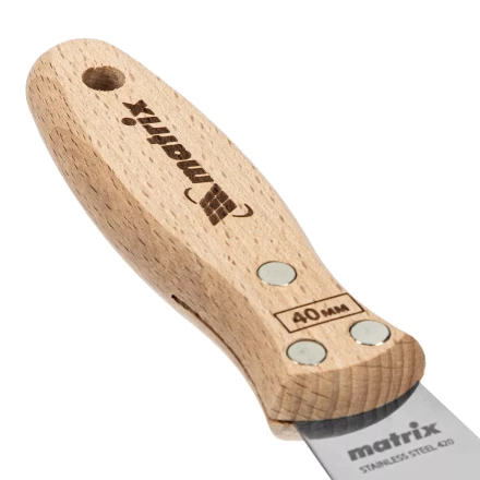 Шпательная лопатка из нержавеющей стали, 40 мм, буковая рукоятка, EFP Matrix 85610 купить в Надыме