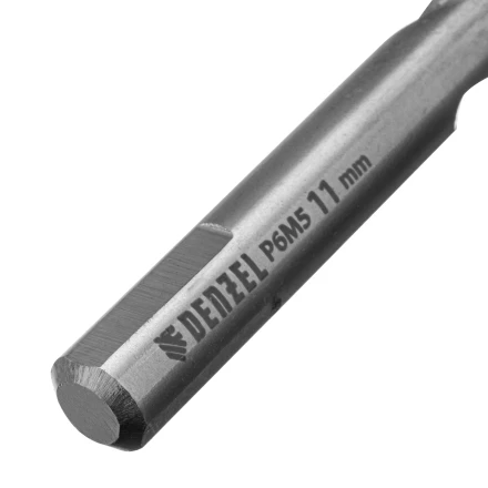 Сверло спиральное по металлу Denzel, 11 x 142мм, Р6М5, Golden Tip, многогранная заточка, 718286 купить в Надыме