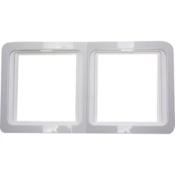 Панель СВЕТОЗАР "ГАММА" двойная горизонтальная, цвет белый SV-54146-W