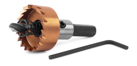 HSS-TiN коронка MESSER  27мм с центр. сверлом и толкающей пружиной для  лист. материала  до 2 мм ц/х купить в Надыме