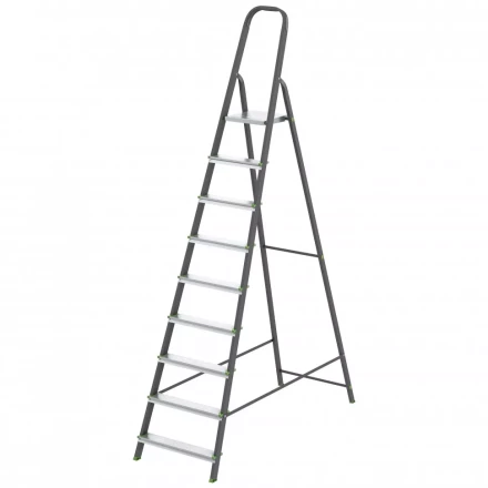 Стремянка 9 ступеней стальной Профиль алюминиевые ступени Россия Сибртех 97959 купить в Надыме