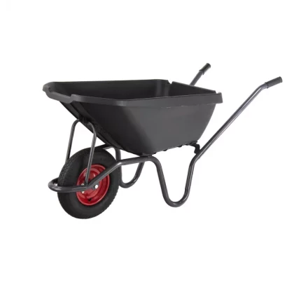 Тачка садово-строительная с пластиковым корытом грузоподъемность 175 кг объем 90 л Сибртех 68919 купить в Надыме