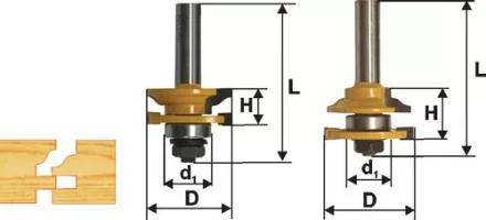 Набор фрез комбинированных рамочных хвостовик 12 мм 2 штуки 46535 купить в Надыме