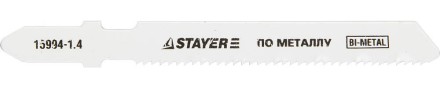 Полотна STAYER &quot;PROFI&quot;, T118AF, для эл/лобзика, Bi-Metall, по металлу (1,5-2мм), EU-хвост., шаг 1,4мм, 50мм, 2шт 15994-1.4_z01 купить в Надыме