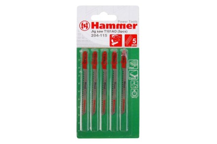 Пилки для лобзика HAMMER JG WD T101AO (5шт.) купить в Надыме