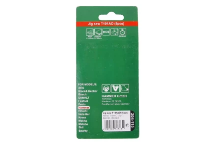 Пилки для лобзика HAMMER JG WD T101AO (5шт.) купить в Надыме