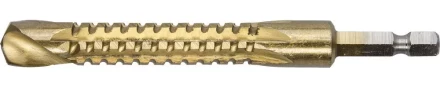 ЗУБР. Сверло фрезеровальное по дереву и тонкому листовому металлу, шестигранный хвостовик 1/4", 12х110мм 29966-12 купить в Надыме