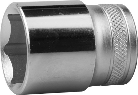 Торцовая головка KRAFTOOL &quot;INDUSTRIE QUALITAT&quot;, Cr-V, FLANK, хромосатинированная, 1/2&quot;, 27 мм 27805-27_z01 купить в Надыме