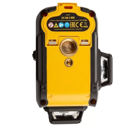 Лазерный уровень мультипризменный LX 360-3 Red, 30 м, 635 нм, аккумулятор Li 2800 мАч, резьба 5/8" Denzel 35077 купить в Надыме