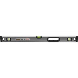 Уровень STAYER &quot;PROFESSIONAL&quot; &quot;BlackMax&quot; коробчатый усиленный с ручками, утолщенный особопроч профиль, 0,5мм/м, 3 ампулы, 80см 3475-080