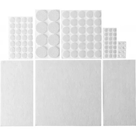 Набор STAYER "COMFORT": Накладки самоклеящиеся на мебельные ножки, 98 шт, белые 40917-H98 купить в Надыме