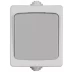 Выключатель СВЕТОЗАР &quot;АВРОРА&quot; проходной, одноклавишный, IP44, цвет серо-белый, 10А/~250В SV-54340-W купить в Надыме