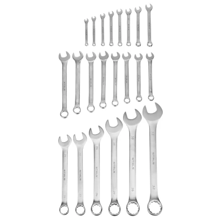 Набор ключей комбинированных Stels 15423, 6-32 мм, 22 шт, CrV, матовый хром купить в Надыме