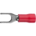 Наконечник СВЕТОЗАР для кабеля,изолированный,с вилкой,красный,вн. d 4,3мм,под болт 6мм,провод 0,5-1,5мм2,19А,10шт 49420-15 купить в Надыме