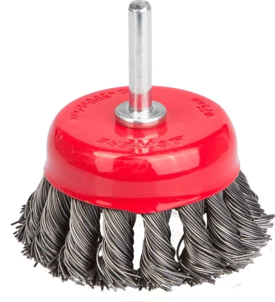 STAYER "PROFESSIONAL". Щетка чашечная для дрели, жгутированная стальная проволока 0,5м, 75мм 35118-075_z01 купить в Надыме