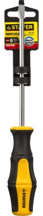 Отвертка STAYER &quot;MASTER&quot; &quot;HERCULES&quot;, Сr-V, противоскользящая рукоятка, SL6,0x150мм 25051-06-15_z02 купить в Надыме
