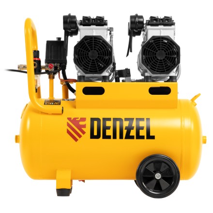 Компрессор безмасляный, малошумный Denzel DLS 2200/50, 2200 Вт, 2x1100, 50 л, 380 л/мин купить в Надыме