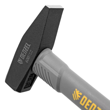 Молоток слесарный, 600 г Denzel, кованый, фибергласовая рукоятка c TPR покрытием, 10486 купить в Надыме