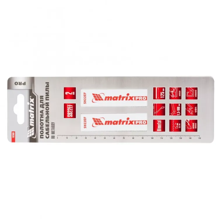 Полотна по металлу для сабельной пилы S922EF 125/1,4мм Bimetal 2 штуки PRO Matrix 782009 купить в Надыме