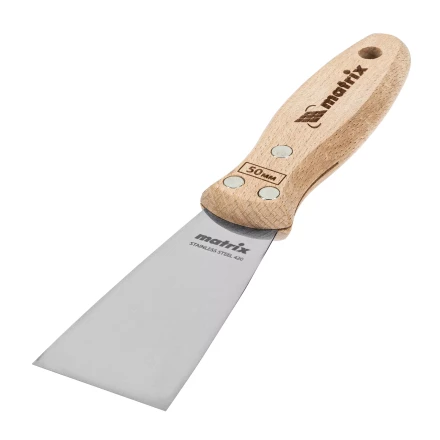 Шпательная лопатка из нержавеющей стали, 50 мм, буковая рукоятка, EFP Matrix 85611 купить в Надыме