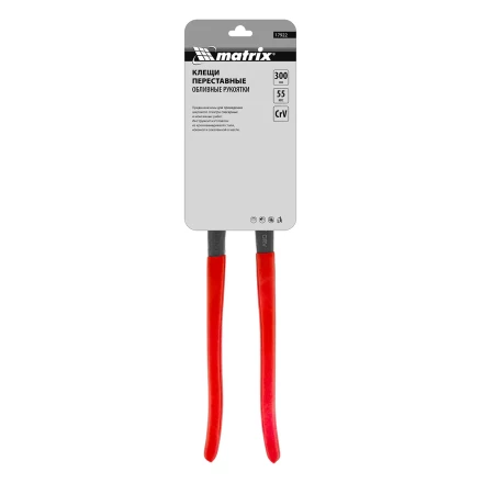 Клещи переставные Matrix 300 мм, хром-ванадий, обливные рукоятки 17922 купить в Надыме