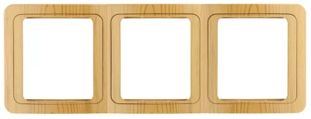 Панель СВЕТОЗАР "ГАММА" накладная, вертикальная, цвет ольха, 3 гнезда SV-54149-A купить в Надыме