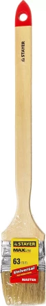 Кисть STAYER &quot;MASTER&quot; &quot;Универсал&quot; радиаторная для всех видов ЛКМ, светлая натурал щетина, деревянная ручка, 2,5&quot;/63мм 0112-63_z01 купить в Надыме