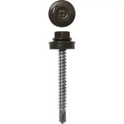 Саморезы ЗУБР окраш., RAL 8028 земел.-коричн., для крепл. кров. матер. к дерев. обреш., 4.8x60мм, 200шт 4-300315-48-060-8028