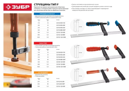 Струбцина ЗУБР ПС-хх усиленная серия ПРОФЕССИОНАЛ купить в Надыме