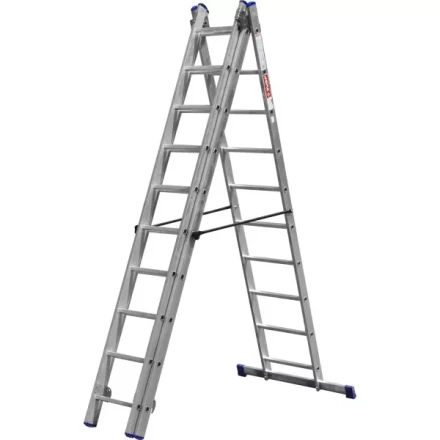 Лестница ЗУБР универсальная, трехсекционная со стабилизатором, 10 ступеней 38831-10 купить в Надыме