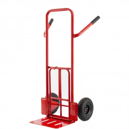 Тележка ручная двухколесная TTP2-01 грузоподъемность 190 кг пневматические колеса d 260 мм платформа 580 х 290 мм Сибртех 68944 купить в Надыме