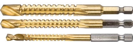 ЗУБР "ЭКСПЕРТ". Набор сверл фрезеровальных по дереву и тонкому листовому металлу, шестигранный хвостовик 1/4", 6,8,10мм, 3 пред 29966-H3 купить в Надыме