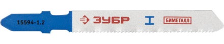 Полотна ЗУБР &quot;ЭКСПЕРТ&quot;, T118AF, для эл/лобзика, Би-металл, по металлу, EU-хвостовик, шаг 1,2мм, 50мм, 2шт 15594-1.2_z01 купить в Надыме