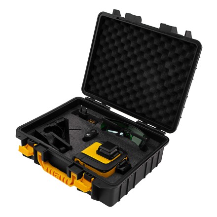 Лазерный уровень мультипризм. LXI 360-3 Green, 30 м, 520 нм, акк. Li 2800 mAh, резьба 1/4&quot;// Denzel 35079 купить в Надыме