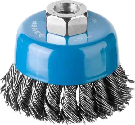 ЗУБР "ПРОФЕССИОНАЛ". Щетка чашечная для УШМ, плетеные пучки стальной проволоки 0,8мм, 80ммхМ14 35277-080_z02 купить в Надыме