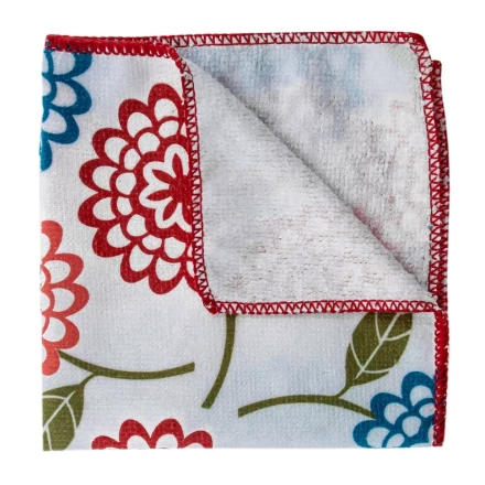 Салфетка из микрофибры универсальная Home Palisad 923435, 300 х 300 мм, с цветами купить в Надыме