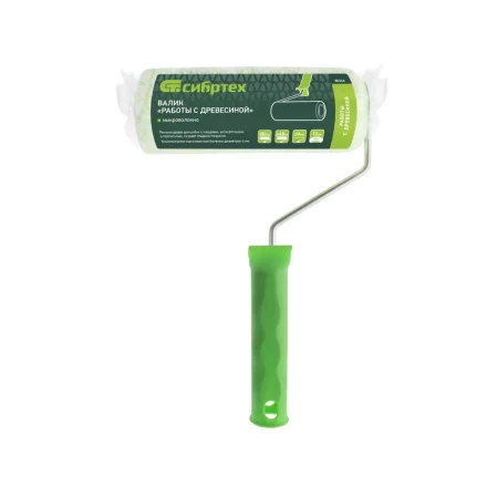 Валик "Работы с древесиной", 180 мм, ворс 12 мм, D - 48 мм, D ручки - 6 мм, микроволокно Сибртех 80246 купить в Надыме