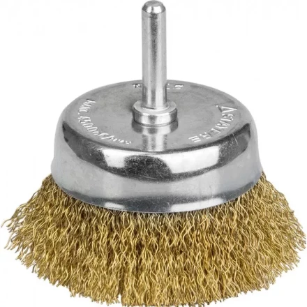 STAYER "PROFESSIONAL". Щетка чашечная для дрели, витая стальная латунированная проволока 0,3мм, 75мм 35117-075_z01 купить в Надыме