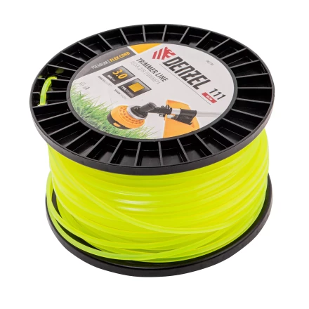 Леска для триммера квадрат Denzel, 3,0мм х 111м, на DIN катушке FLEX CORD, 96294 купить в Надыме